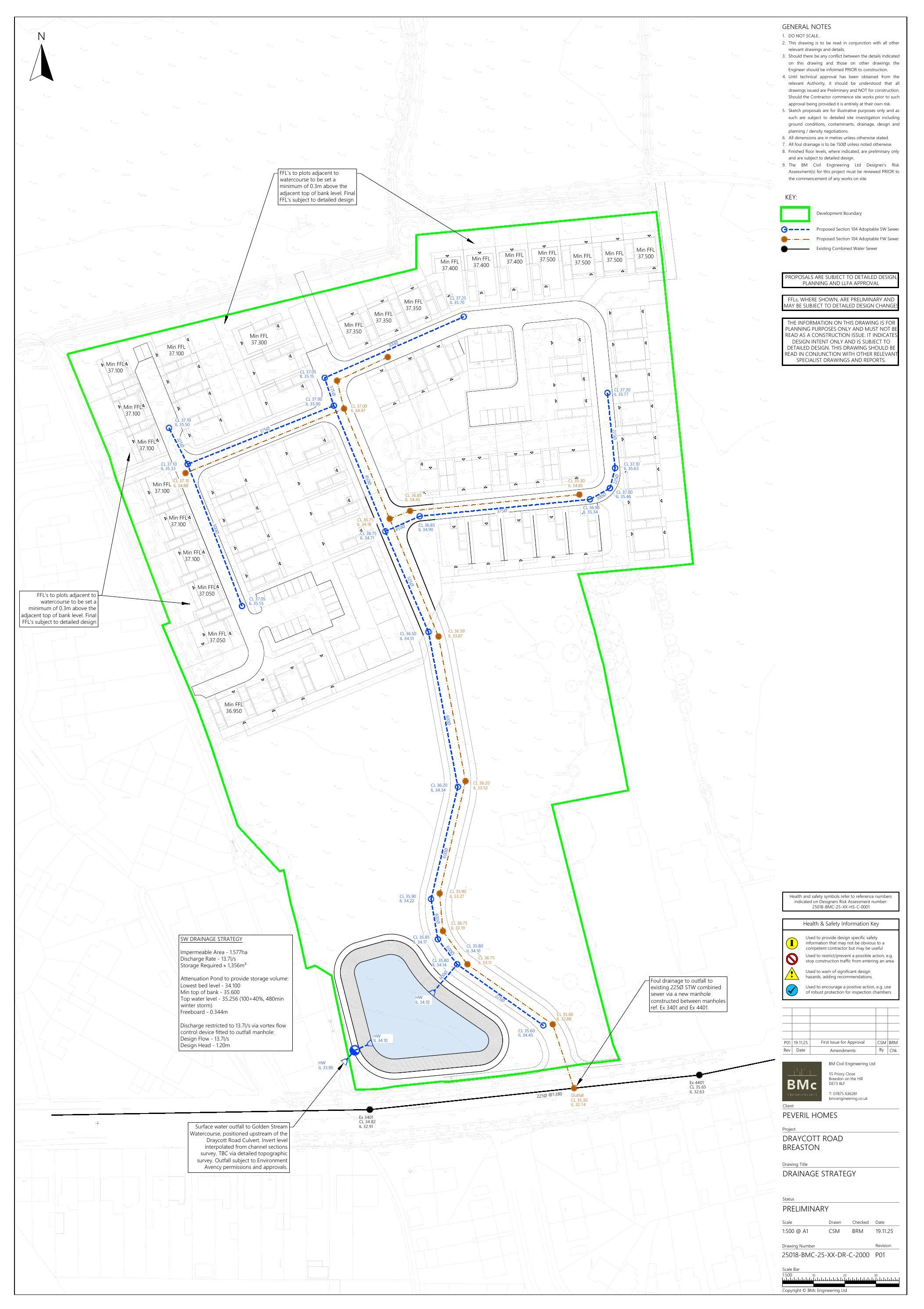 Drainage strategy plan.